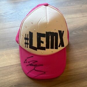 Pink and White Cap with Eli Tomac Autograph